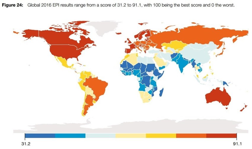 Which are the world's most environmentally friendly countries? World