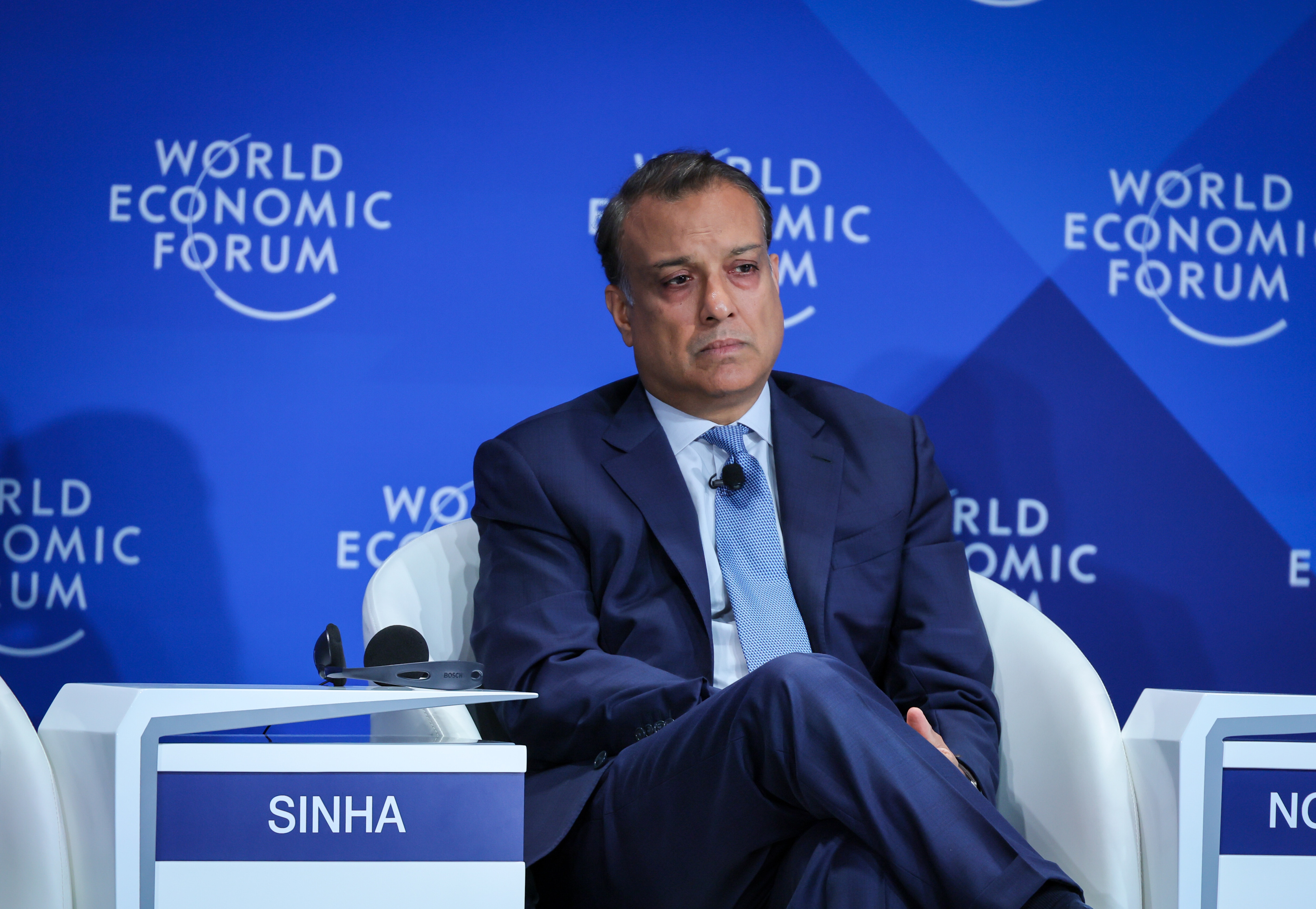 Follow the Money: Where Climate Capital Is Going session with Guan Xin, Anchor and Chief Business News Editor, China Global Television Network (CGTN), People's Republic of China; Lina Noureddin, President and Founder, Lamar Holding, Bahrain; Liu Zhenmin, Special Envoy for Climate Change of the People's Republic of China; Sumant Sinha, Chair and Chief Executive Officer, ReNew, India; Zhong Baoshen, Chairman, Longi Green Energy Technology Co., People's Republic of China during the Annual Meeting of the New Champions in Dalian, People's Republic of China, on 24/6/2026 from 13:00 to 14:00 in the Dalian International Conference Center - Studio (Zone C), Stakeholder Dialogue. (climate capital). Â©2026 World Economic Forum