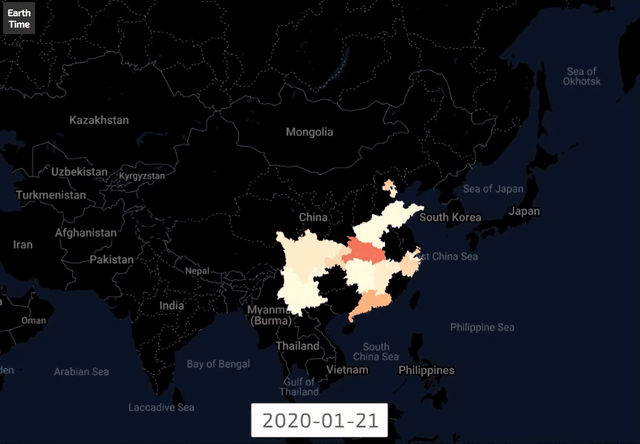 Spread of COVID-19 in China.