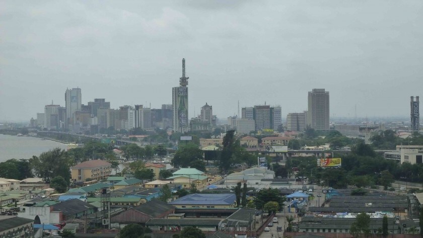 La skyline de Victoria Island à Lagos, au Nigeria