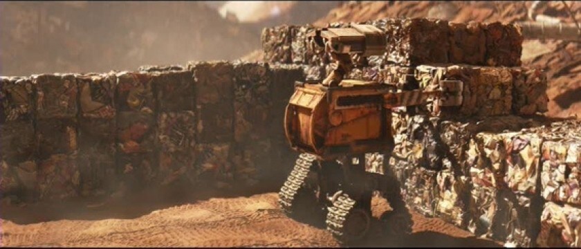 La fonction de récompense du robot Wall-E (Andrew Stanton, 2008) consiste à compacter les déchets.