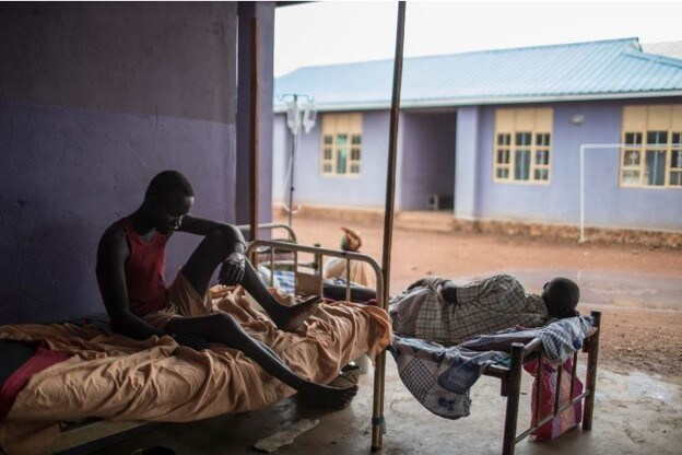 Patients rest at the Maban Referral Hospital.
