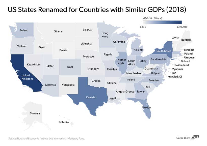 The top cities of economic output in the United States World Economic
