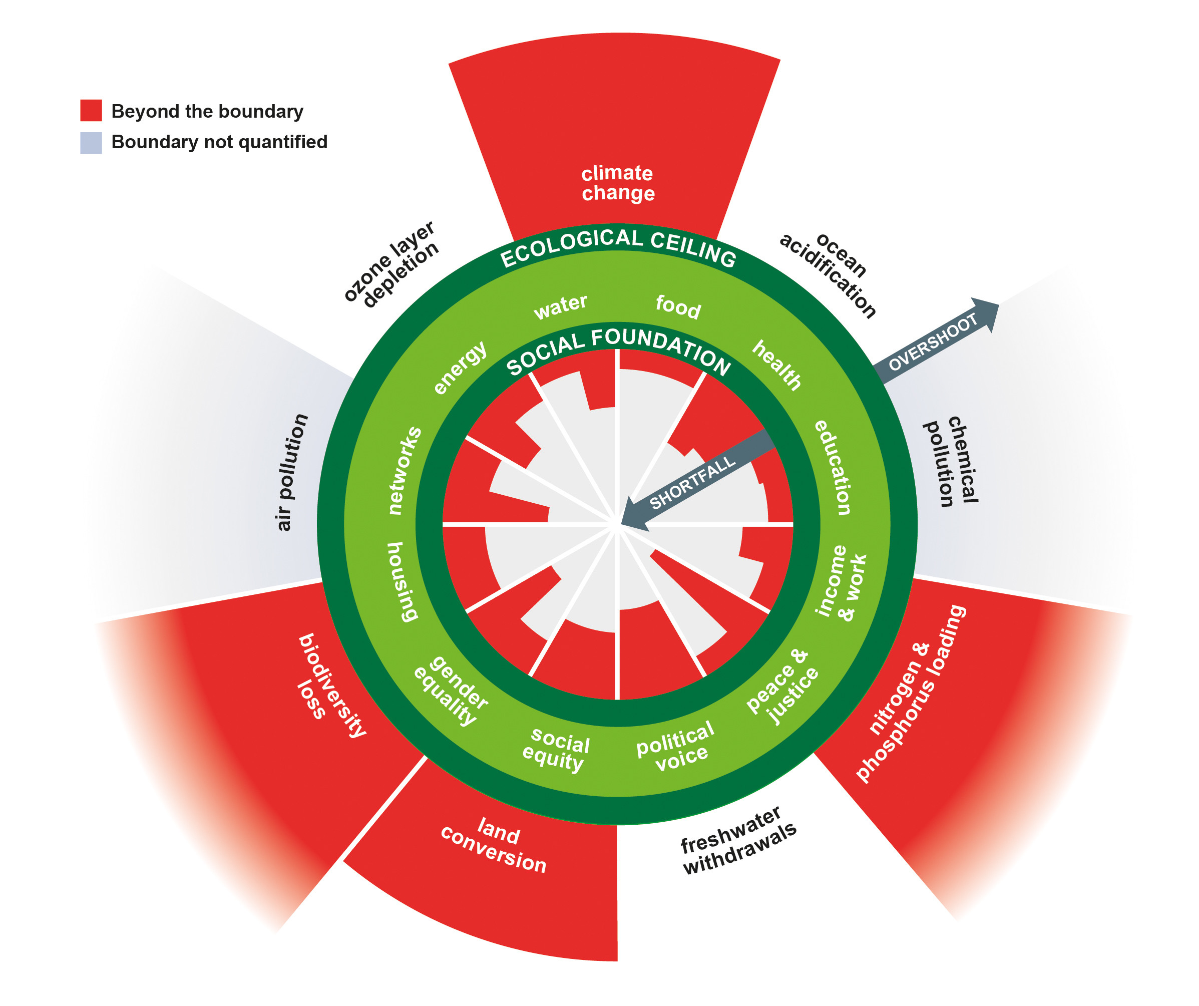 Environmental doughnut infographic 