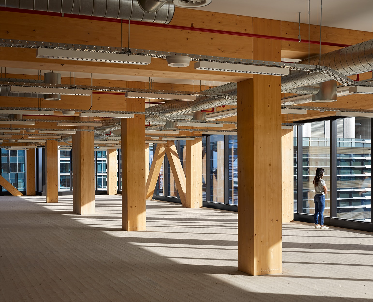 25 King is made from 33 timber beams and 53 timber columns on each floor.         