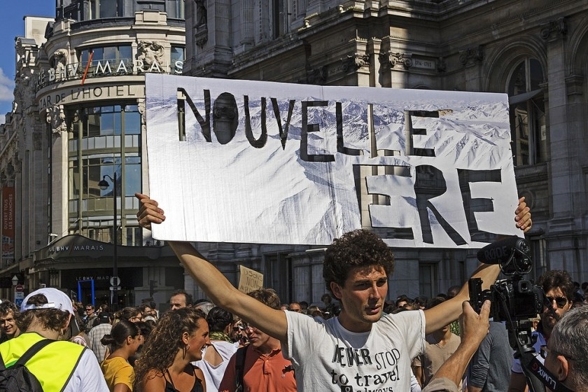 Des manifestants lors de la marche pour le climat organisée le 8 septembre, à Paris. (