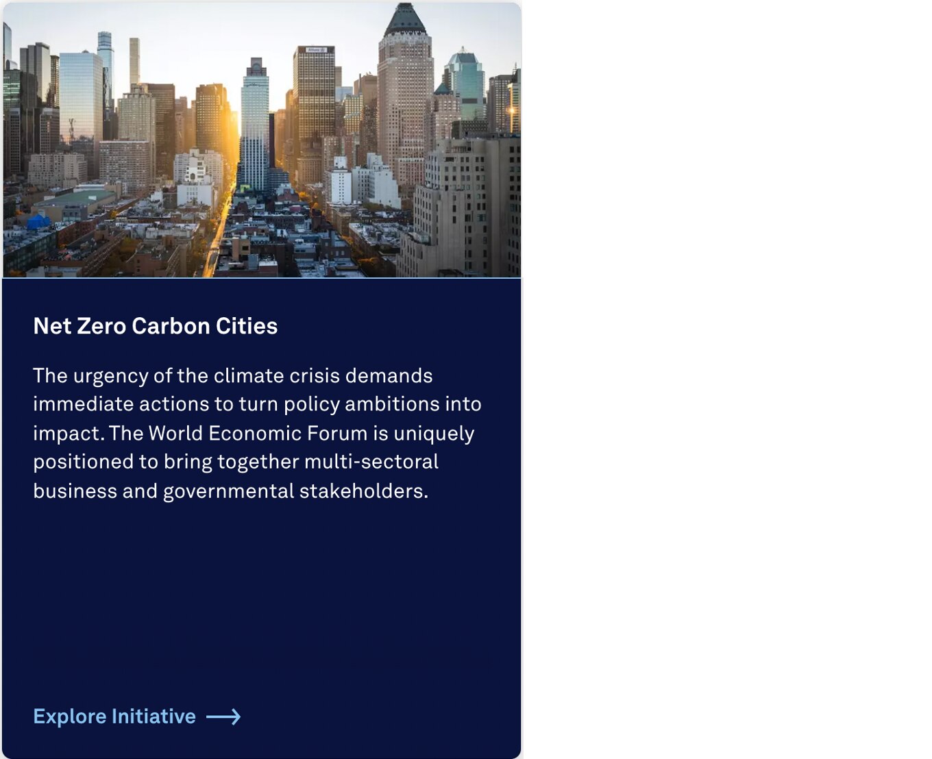Net Zero Carbon Cities Initiative