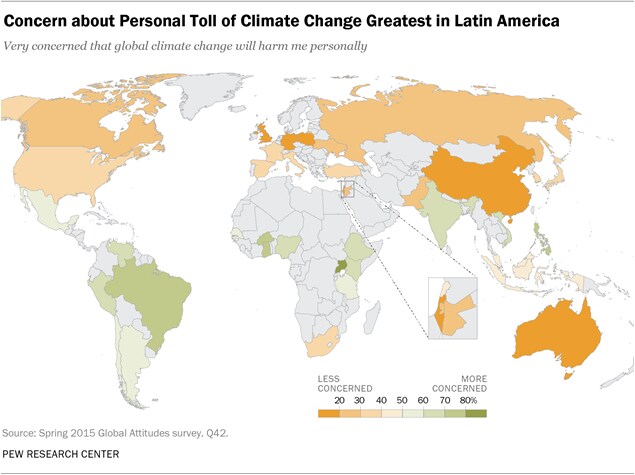 151119-map concern about personal impact of climate change Pew