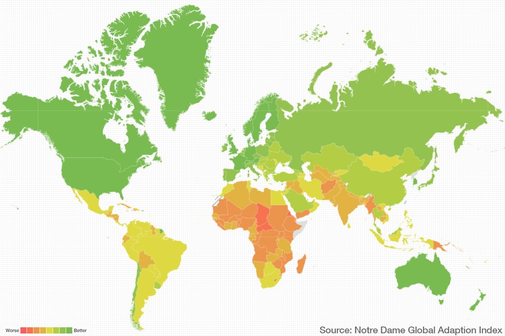 151120-climate change risk world map notre dame report