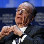 Media tycoon Rupert Murdoch, CEO of News Corporation, speaks during the session 'Who Will Shape the Agenda ?' at the World Economic Forum (WEF) in Davos January 26, 2007.   REUTERS/Pascal Lauener   (SWITZERLAND) - RTR1LMRP