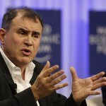 Nouriel Roubini, professor of Economics and International Business at Leonard N. Stern School of Business, New York University, attends a session at the annual meeting of the World Economic Forum (WEF) in Davos January 24, 2014.                         REUTERS/Ruben Sprich (SWITZERLAND  - Tags: POLITICS BUSINESS)   - RTX17SY0