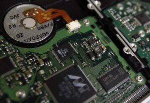 Picture illustration of Samsung Electronics hard-disk-driveat an electric appliance store in Seoul